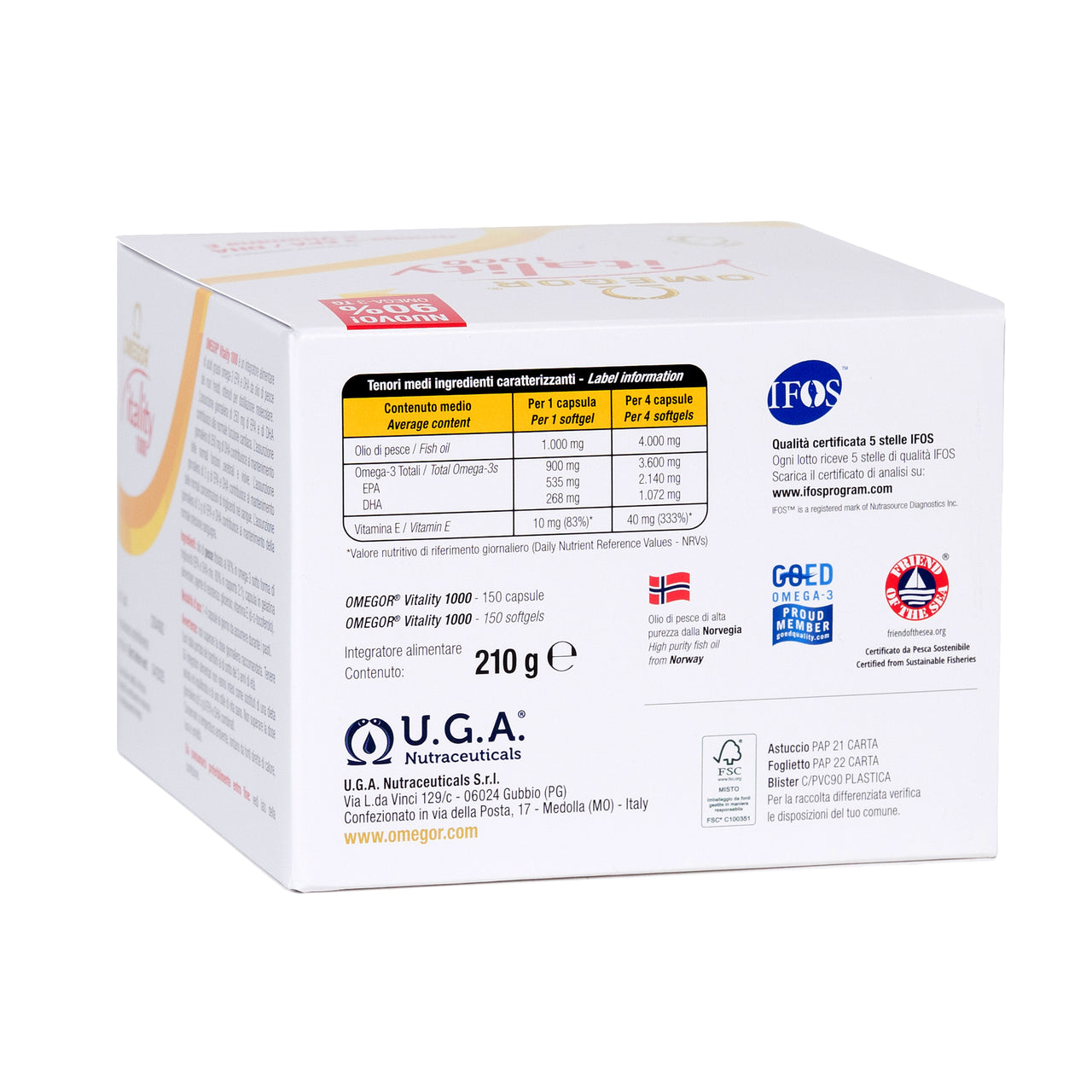 OMEGOR Vitality 1000 - 150 capsules