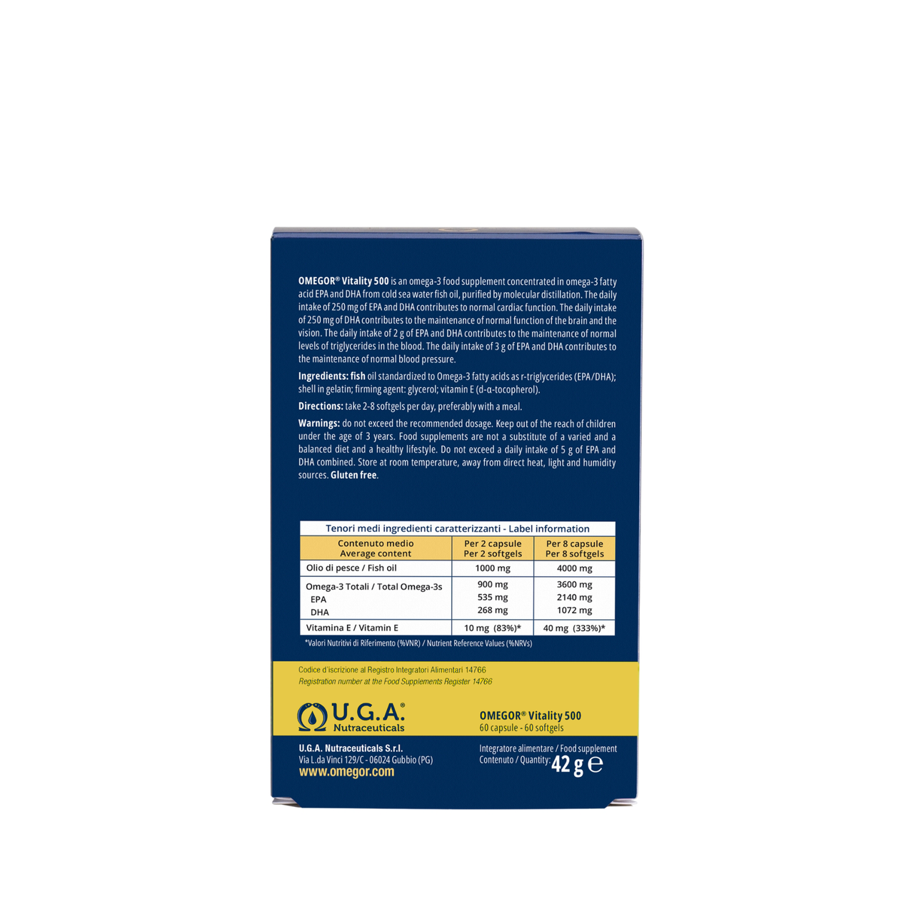 OMEGOR Vitality 500 - 60 capsules