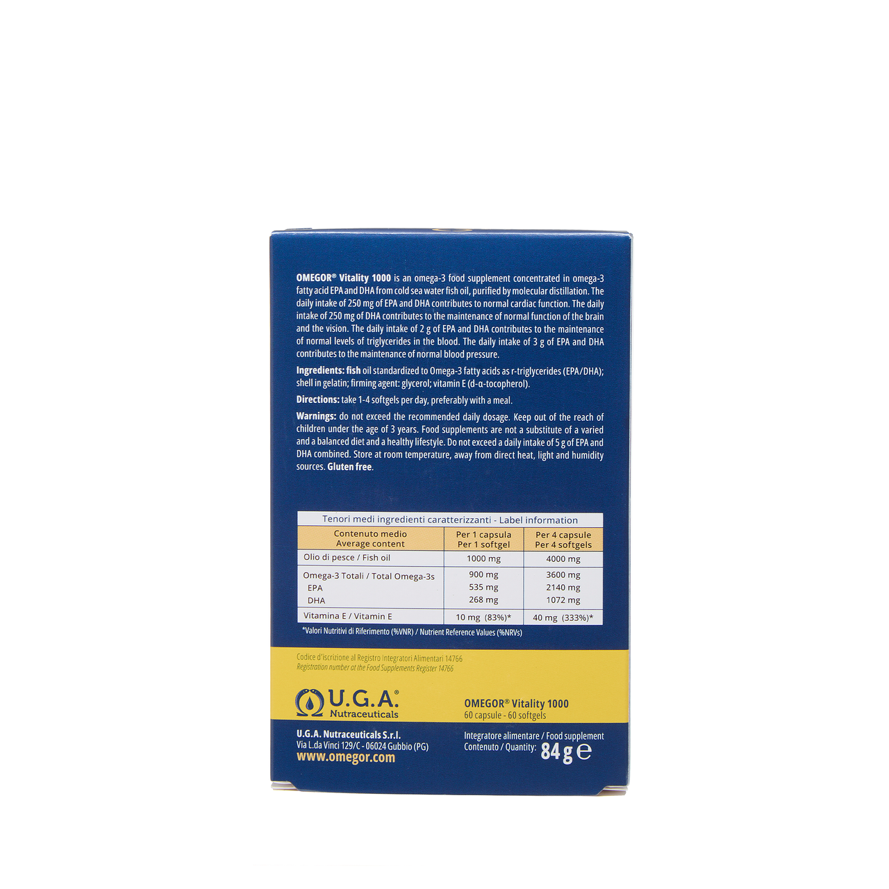 OMEGOR Vitality 1000 - 60 capsules