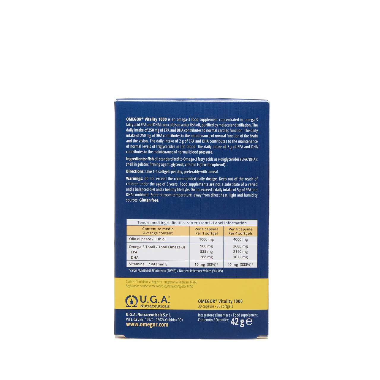 OMEGOR Vitality 1000 - 30 capsules